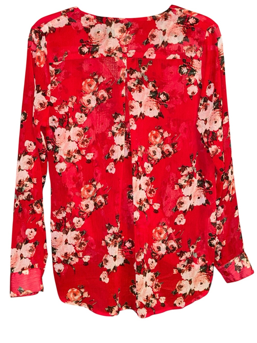 Kut from the Kloth Red Floral Jenalee Surplice Blouse Size Small - Picture 4 of 5